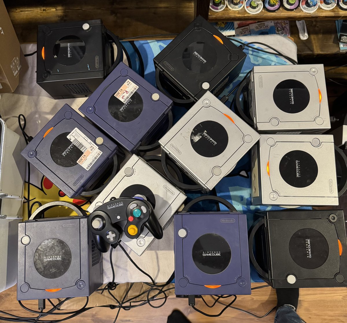 RexProfessor's tweet photo. Thank goodness. I finally have room for all 11 Nintendos on my square table 😍 https://t.co/Iqup0Fy0MJ