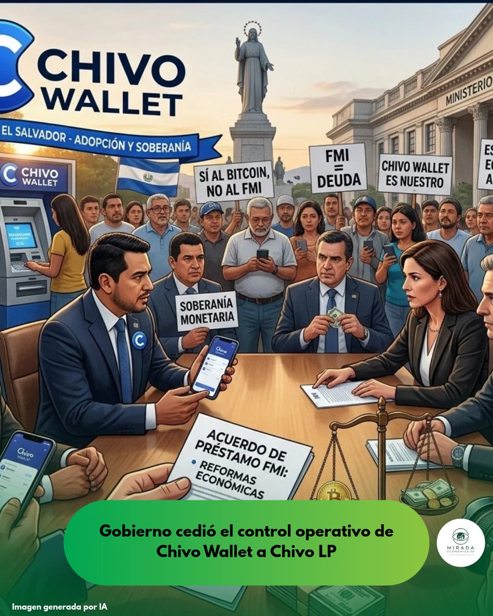 MiradaEconomisv's tweet photo. Chivo Wallet traslada sus operaciones a empresa estadounidense, la billetera digital pública creada en 2021 para facilitar el uso de Bitcoin y dólares mayormente para el sector comercio https://t.co/xnl9Z18DMd