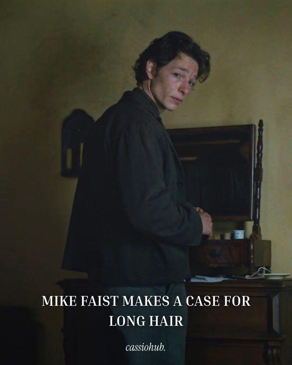 Cassiohubml's tweet photo. Long hair, undone. Mike Faist’s look in East of Eden brings natural texture, soft volume and a distinctly romantic edge to men’s grooming. https://t.co/cCDQeyS6jJ