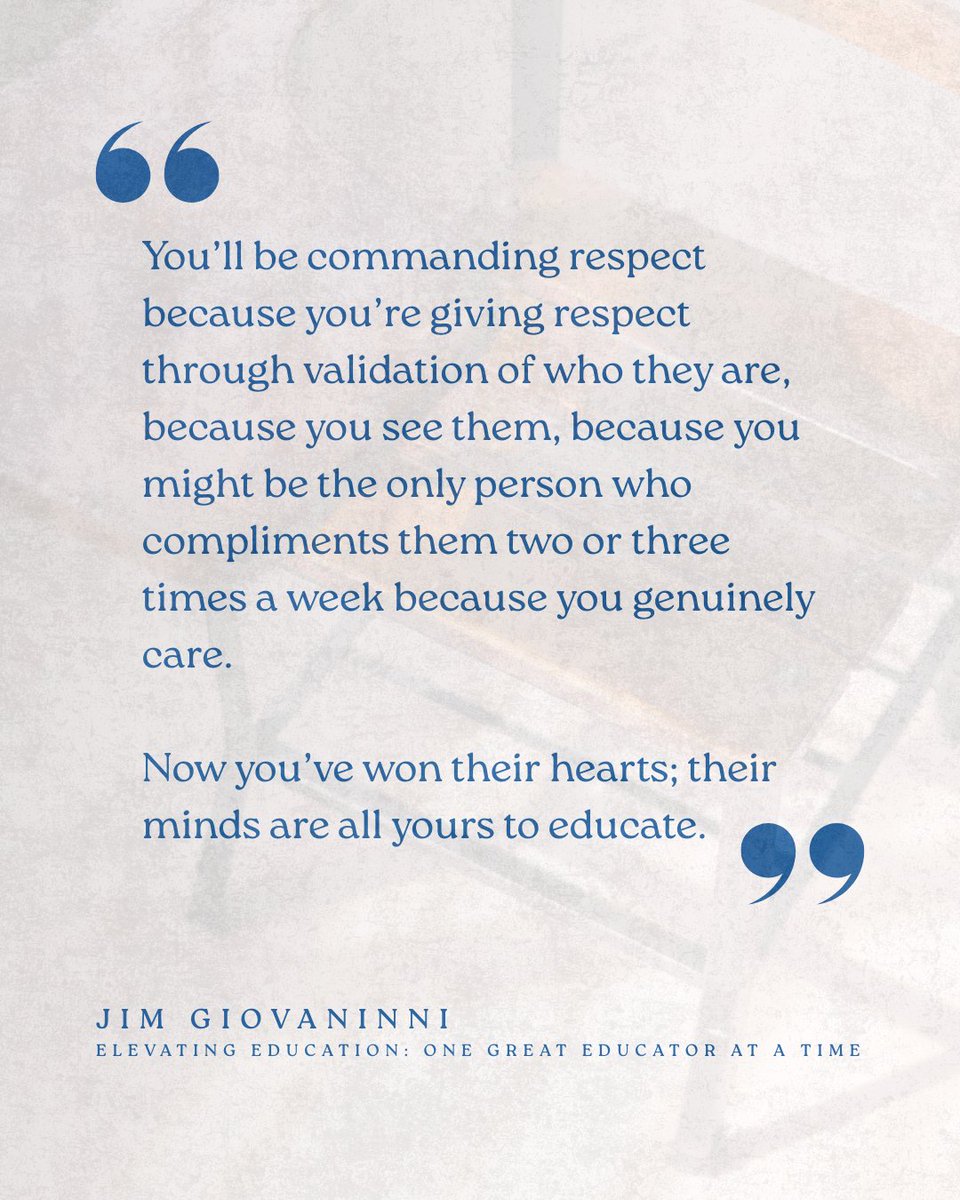 WeNeedBalance's tweet photo. Respect isn't demanded. It's earned, and it starts with making a student feel seen.

#Educators #Education #Teachers #ElevatingEducation https://t.co/3G7UsFYdk2