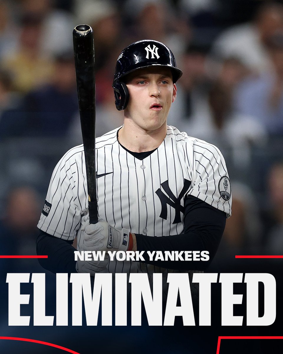 SportsCenter's tweet photo. The Yankees get swept by the Rays in the ALDS and have been eliminated from the postseason. https://t.co/GqfM8xp5t6