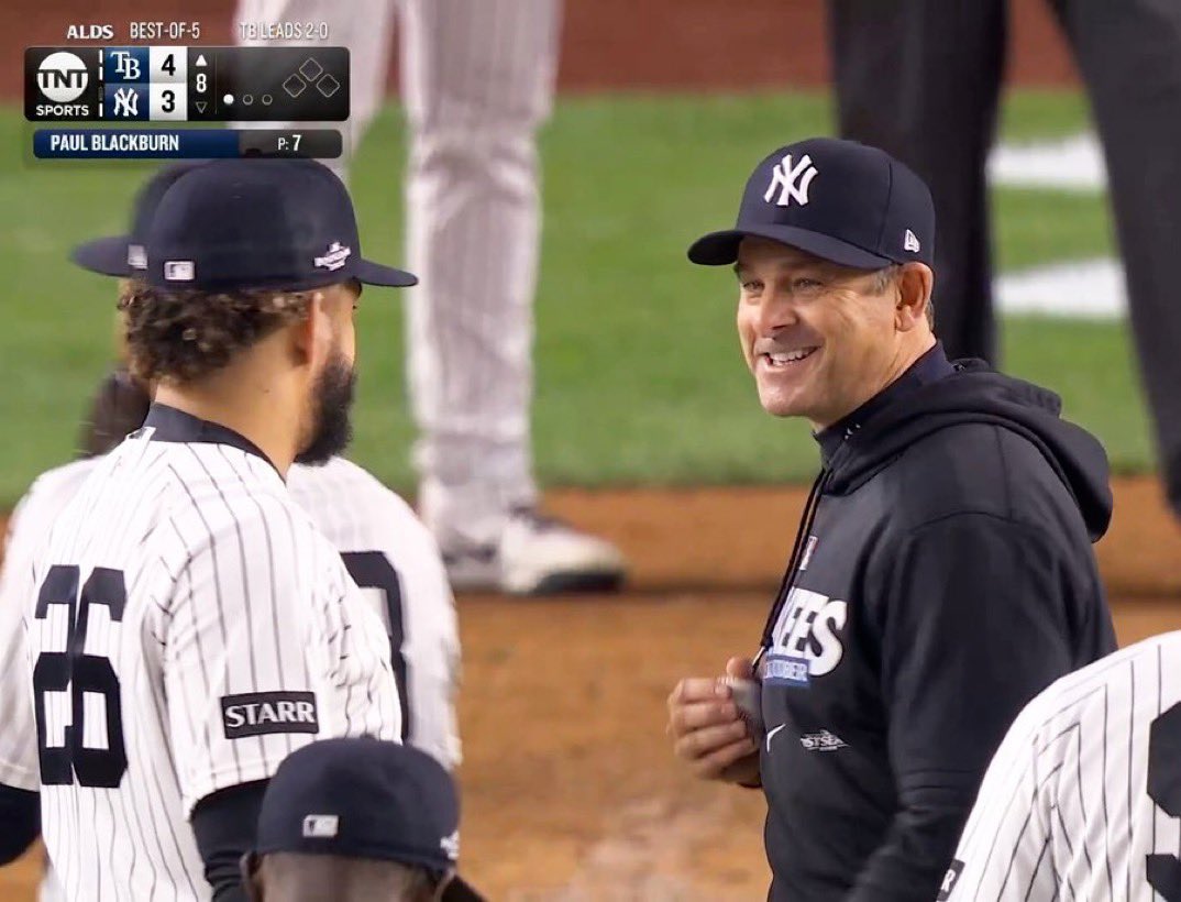 fuzzyfromyt's tweet photo. That’s gotta be the last Aaron Boone series as Yankees manager. Inexcusable https://t.co/e2HM6JTkby