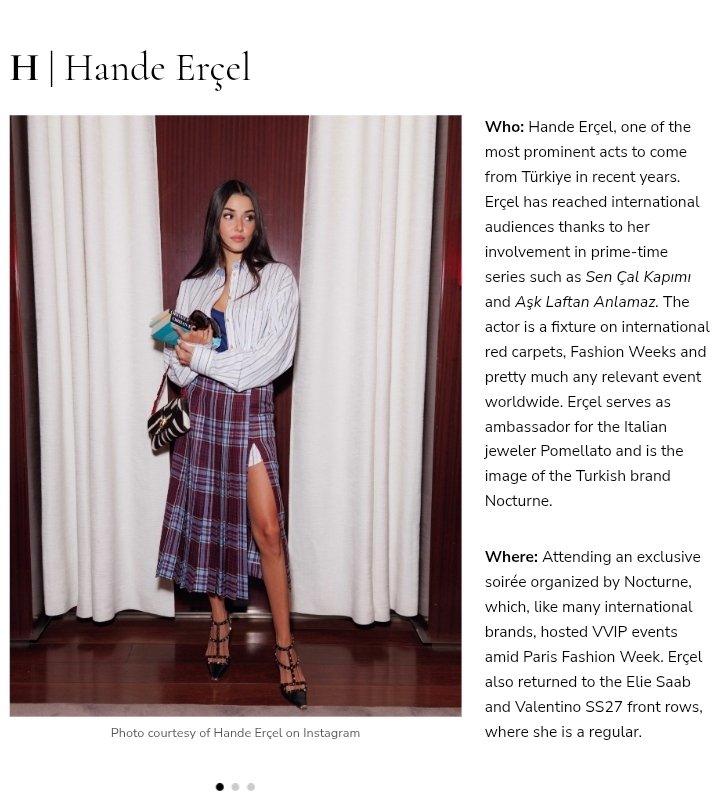 ercelfiles's tweet photo. 🇺🇸 No Manners Magazine spotlights Hande Erçel at Paris Fashion Week, describing her as one of Türkiye’s most prominent stars in recent years and a fixture on international red carpets and Fashion Weeks worldwide, with appearances at Elie Saab and Valentino.❤️‍🔥✨

#HandeErçel https://t.co/zotFBcXpEG
