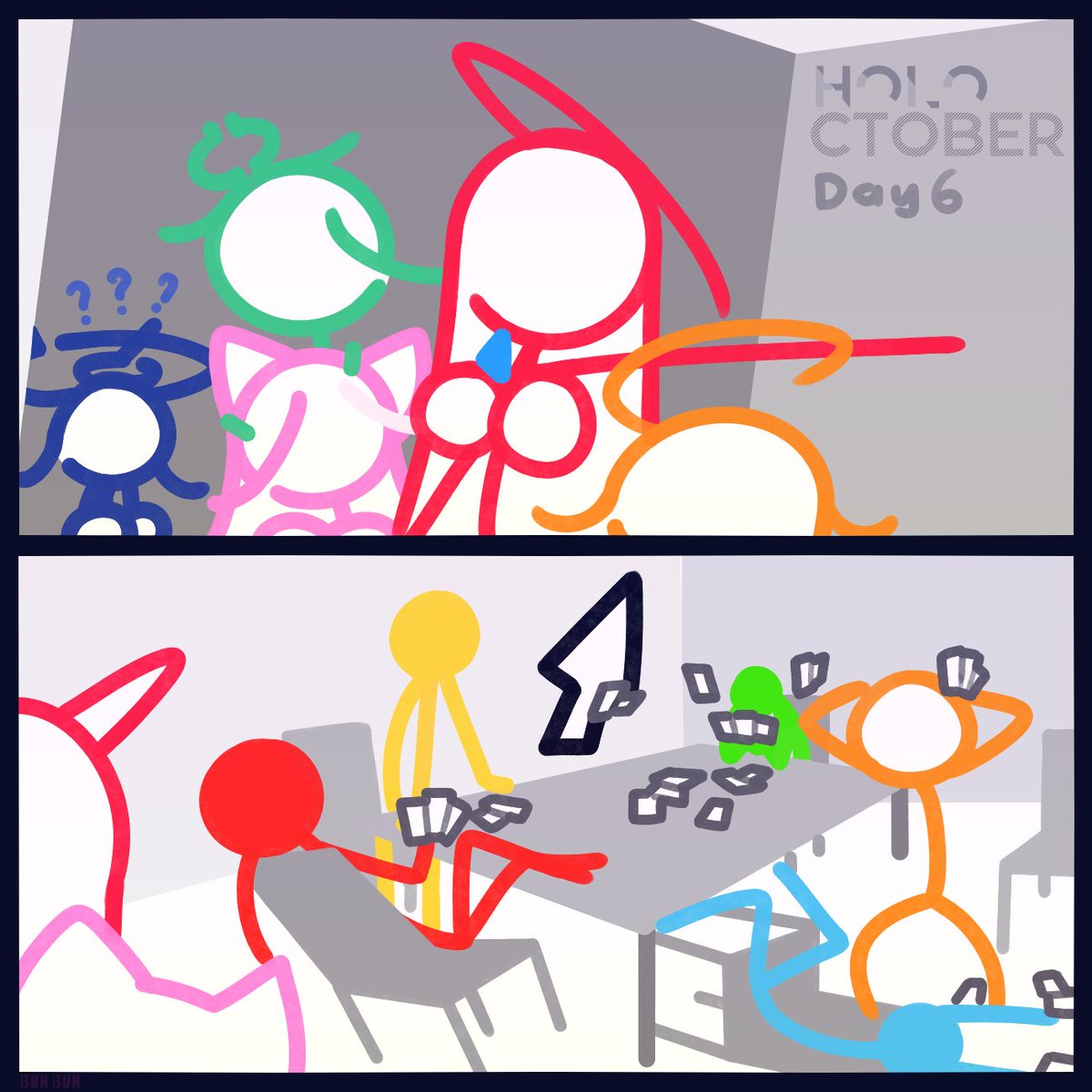 BunBBun1's tweet photo. Unlikely encounter : D  
Holoctober day 6 : Stick man 2 
#rkggk #Immergination #kronillust #BloodflameArt #RaorArt #holoctober https://t.co/FYAJI11VxK