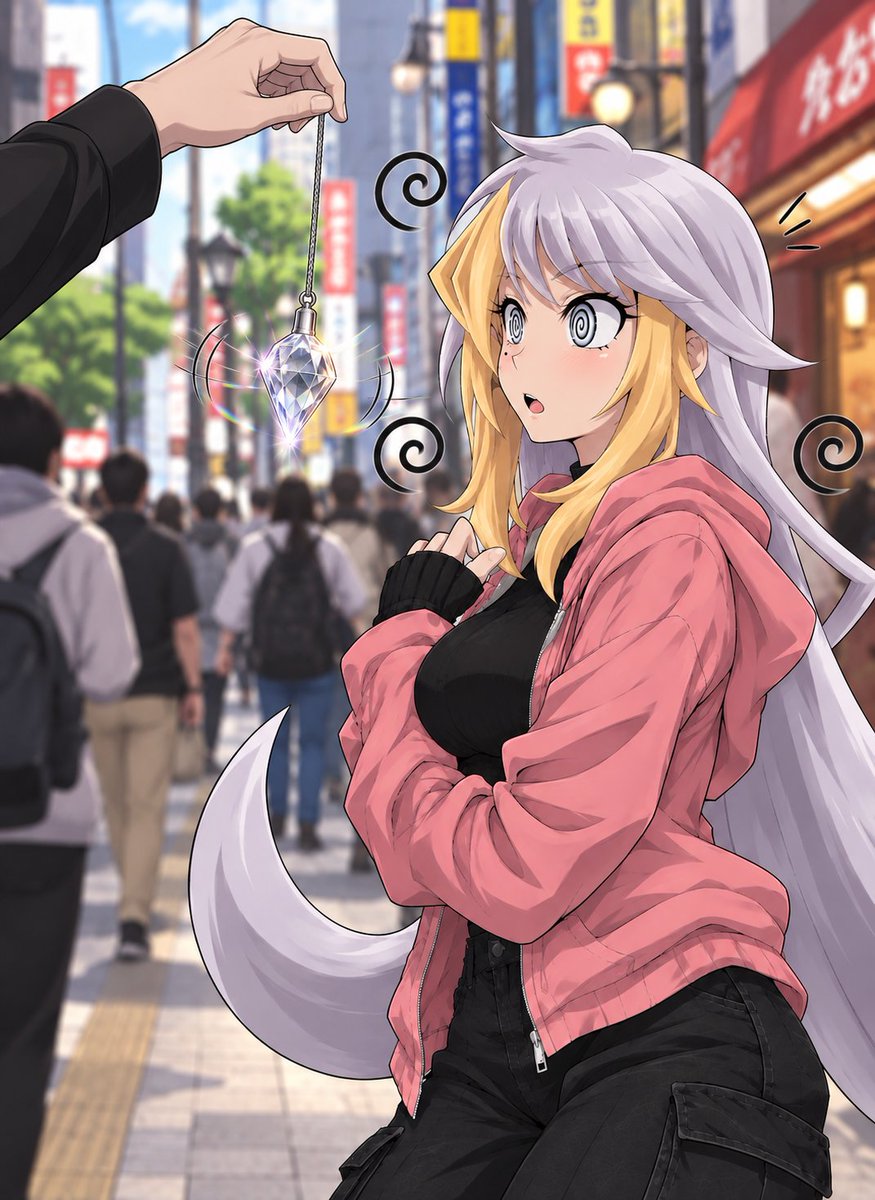 ThunderousChill's tweet photo. Ughhhh, can't believe I got banned... So bullshit!

Huh? What are you looking at, dude? And why are you swinging that... t-that.. pretty.. shinyy..

Y-Yes.. just watttch... and lissten.. to youuu..

I am.. hypnotised.. 😵‍💫 https://t.co/TxxB3IMfLt