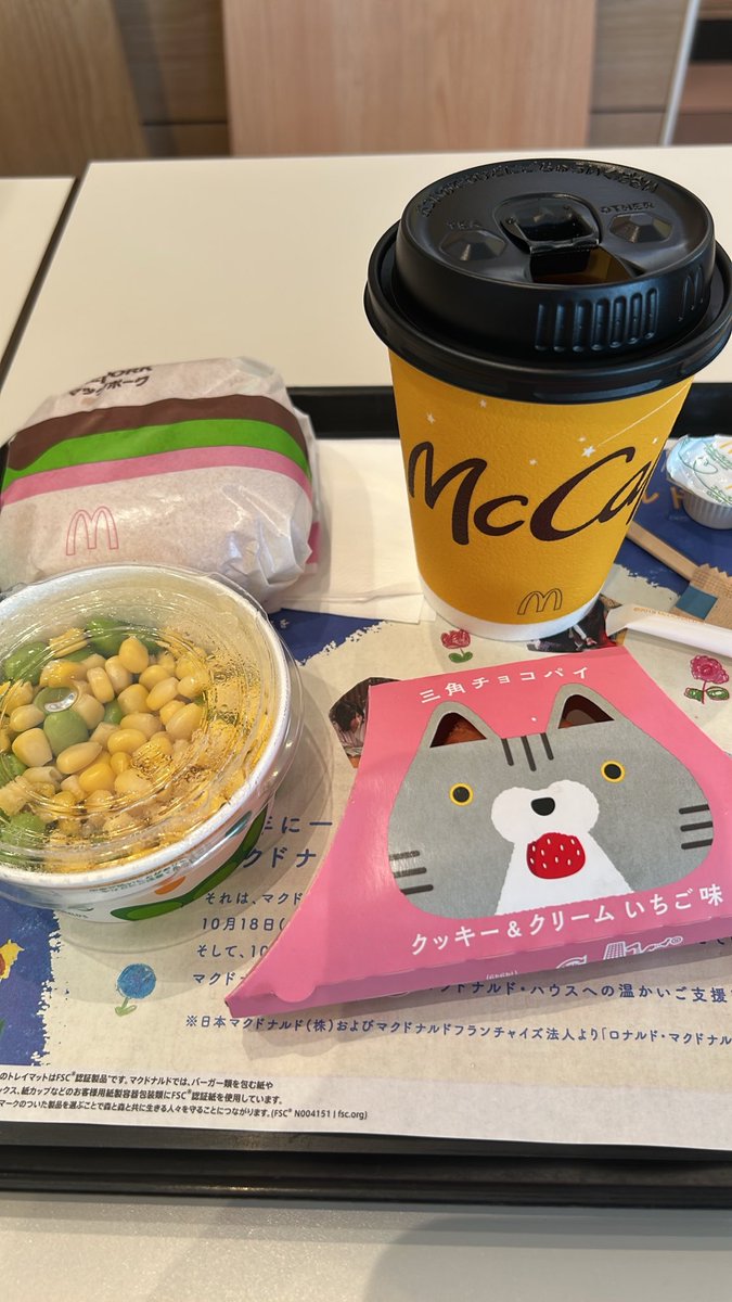Yuya_Grace's tweet photo. お昼はマック🍔
三角チョコパイの季節だよォォォォ！！ https://t.co/6uqmXFkVQl