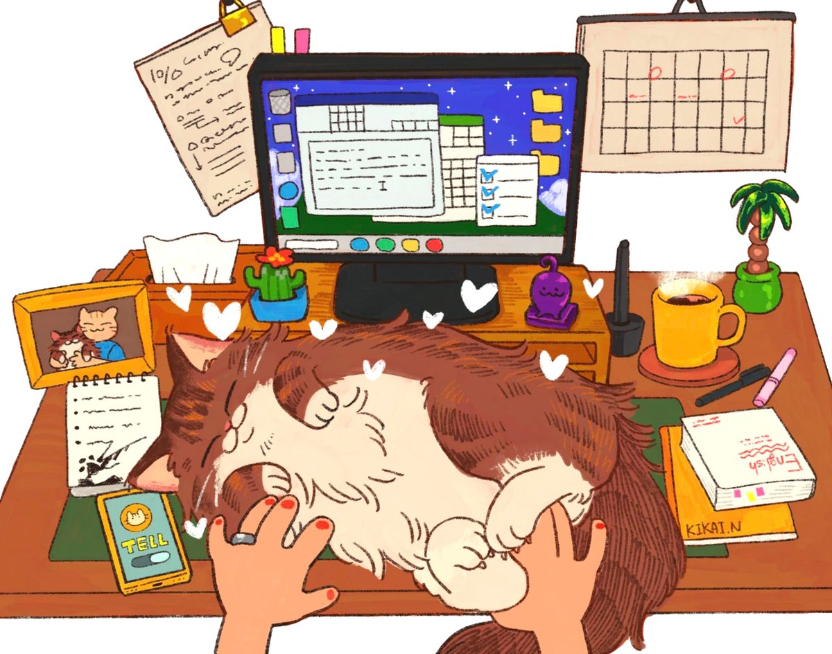 KKNGgames's tweet photo. my work desk🐾
#illustration‌‌ #イラスト https://t.co/EAGj6MhtYT