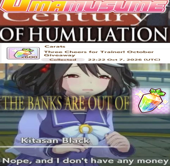 Sploots's tweet photo. THE CYGAMES BANKS ARE RUNNING OUT OF CARATS YOU HAVE TO START PANIC SELLING EVERYTHING NOWWWWWWWWWWW https://t.co/CPdv637Od7