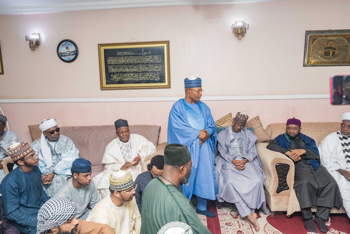 ubasanius's tweet photo. Earlier today, I paid a condolence visit to the Baba Ahmed family in Kaduna following the passing of our elder brother, an elder statesman, Secretary-General of the Supreme Council for Shariah in Nigeria (SCSN), Alhaji Nafiu Baba Ahmed. I conveyed my heartfelt condolences to the family and shared in their grief at the loss of a respected member of the family and a valued member of our community.

At this difficult time, I prayed to Almighty Allah to forgive the shortcomings of the deceased, grant him Aljannatul Firdaus, and grant the Baba Ahmed family the strength, patience and fortitude to bear this irreparable loss. Ameen

Senator Uba Sani, CON
Governor, Kaduna State