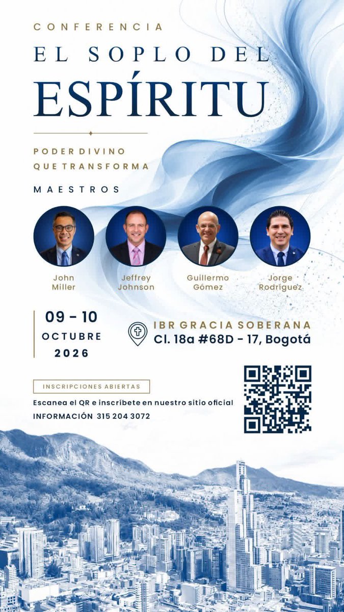markchanski's tweet photo. RBNet’s Jeff Johnson (Grand Rapids) flies out tomorrow (10/8) to Bogota Colombia to speak at a conference on the Holy Spirit. 

Will preach twice Friday on The Spirt who Transforms. 

John Miller (RBNet) also preaching. https://t.co/ixYdjvLgrw