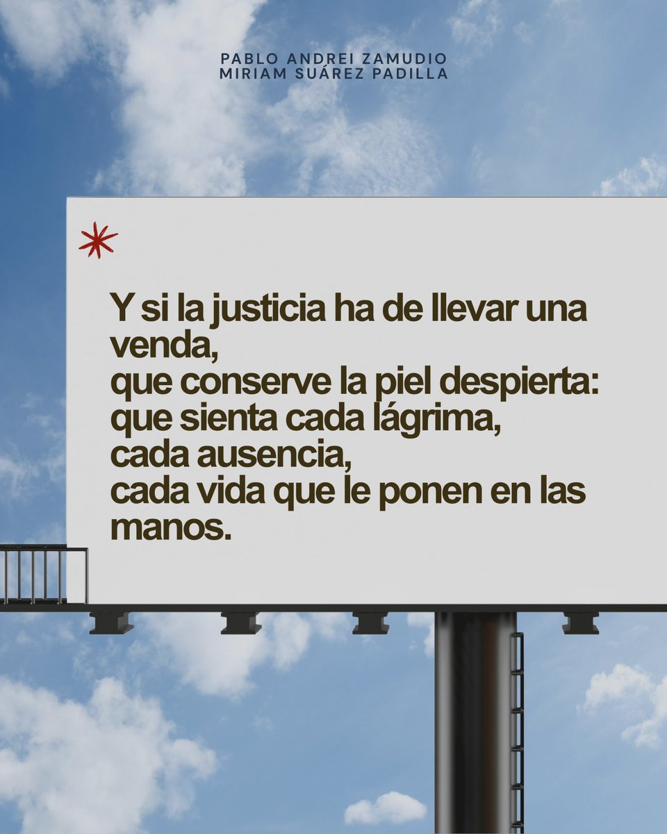 pabloandreiPAZ's tweet photo. Detrás de cada expediente hay una vida, una familia y alguien que merece una respuesta.

Queremos una justicia que escuche, que comprenda el dolor y que actúe para reparar el daño. Que trate con dignidad a quienes llevan años esperando.

Que nadie tenga que perder la vida esperando justicia. ⚖️