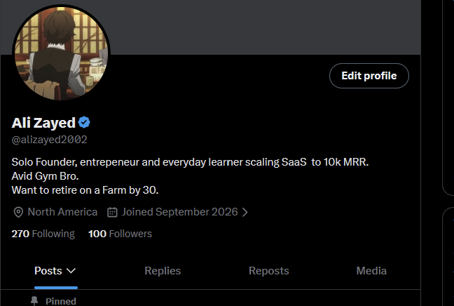 alizayed2002's tweet photo. Alright! Finally hit a 100 followers from 60 today. Thanks everyone. 
If you're interested in tech or want to follow along on the journey, let's connect. https://t.co/lj6Ekk6Gf6