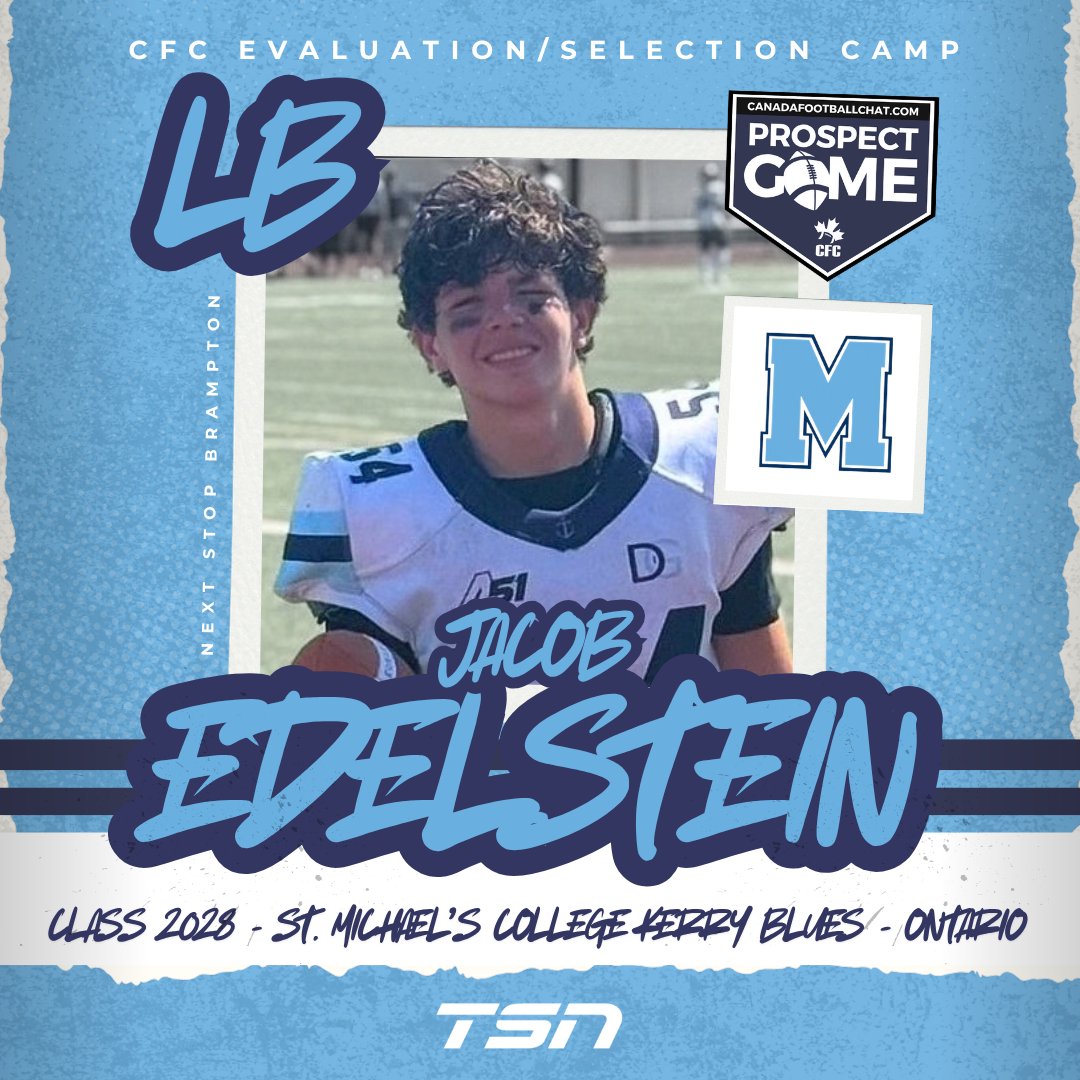 chatfootball's tweet photo. PROSPECT ARTICLE ➡️ https://t.co/WujrLL69Gf

"I would walk away from the CFC camp feeling successful knowing I gave everything I had and competed to the best of my ability. I am excited for the opportunity to compete against other high-level players and see where I stand.."

👤 LB @J_Edelstein_LB
🎓 Class 2028
🏫 St. Michael's College Kerry Blues
📍 Toronto (ON)
🏈  Brampton CFC Evaluation/Selection Camp

Click the link to REGISTER NOW for the 2027 CFC Evaluation/Selection Camp Tour ✅ https://t.co/XT4Cq6EzBx