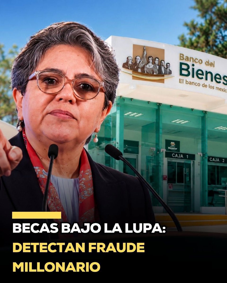 GARCIPAVON's tweet photo. Una auditoría de la Secretaría Anticorrupción y Buen Gobierno detectó pagos por 592.3 millones de pesos a 67 mil 142 estudiantes cuyos datos no fueron validados ante el Registro Nacional de Población, en los ejercicios 2024 y 2025.

La revisión también encontró que el Banco del Bienestar dejó sin entregar 95 mil 960 tarjetas, aunque más de 94 mil aparecían activas. En 1,078 de esas cuentas se dispersaron 8.6 millones de pesos. Además, se observaron otros 8.5 millones entregados a estudiantes de escuelas no prioritarias.

Las observaciones forman parte de irregularidades por al menos 5 mil 639 millones de pesos detectadas en la fiscalización del gasto público federal. El propio informe señala que algunos hallazgos aún pueden estar en proceso de aclaración por las autoridades correspondientes.
✍️  MVSNoticias