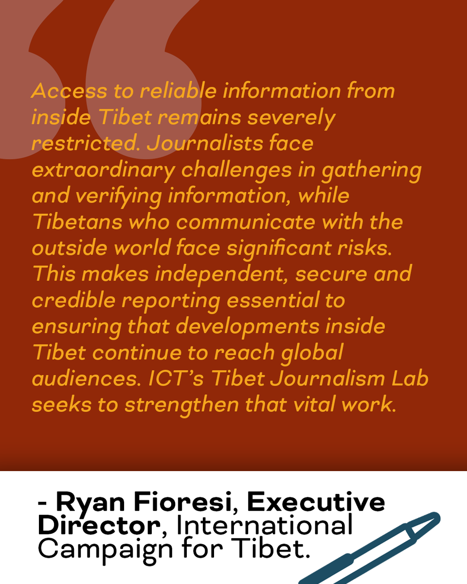 SaveTibetOrg's tweet photo. Introducing the Tibet Journalism Lab - Applications Now Open!
The International Campaign for Tibet is pleased to launch a new initiative supporting independent journalists and media organizations producing investigative and in-depth reporting on developments inside #Tibet.

For more details about the Tibet Journalism Lab: https://t.co/bCORHCwAfn

Apply by November 15, 2026.