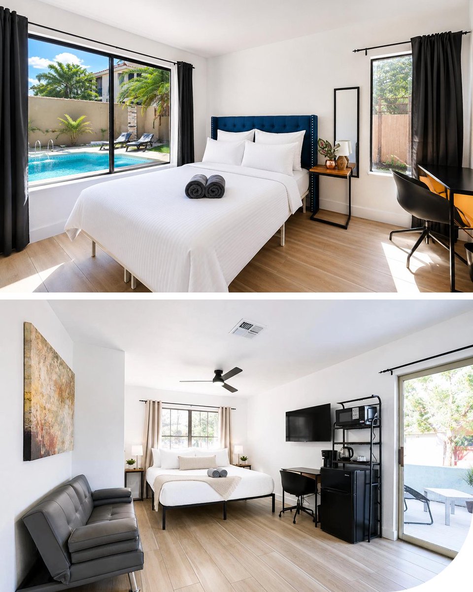 PadSplit's tweet photo. Comment 𝐑𝐎𝐎𝐌 for up to $250 off your first PadSplit room.

Can you picture yourself living in this Las Vegas PadSplit? 🌴✨

Spend your weekends enjoying the backyard oasis, complete with a pool and cozy string lights, or kick back in your fully furnished room—with your own mini-fridge for your favorite snacks.

No car? No problem. Restaurants, grocery stores, and more are just a 5-minute walk away, so everything you need is right within reach.

With rooms starting at just $𝟐𝟏𝟖/𝐰𝐞𝐞𝐤, Las Vegas living might be more in reach than you think.

Looking for your next place? See what’s available near you at the link in our bio.

#PadSplit #LasVegas #LasVegasLiving #RoomForRent