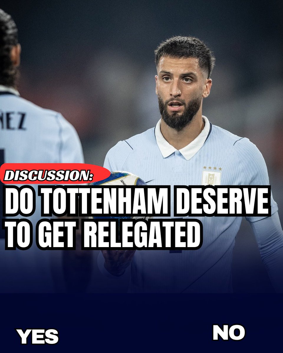 Adeade297789's tweet photo. Tottenham’s nightmare start to the 2026/27 Premier League season has gone from worrying to genuinely alarming. After five matches, Spurs are bottom of the table with just two points and only two goals scored, leaving fans questioning whether this is simply another poor start—or the beginning of a full-blown relegation battle.

The most shocking part? Tottenham have spent more than £300 million rebuilding the squad. Sandro Tonali, Mateus Fernandes, Savinho, Omar Marmoush, Jan Paul van Hecke and several other players were brought in as Roberto De Zerbi was given one of the biggest transfer budgets in the club’s history.

Yet the results have been disastrous. Spurs were beaten 3–0 by Brentford, lost 2–0 at home to Newcastle, struggled against Nottingham Forest and later suffered a 3–2 defeat to Aston Villa. They have now endured their worst league start in 18 years.

And this cannot simply be blamed on one bad run. Tottenham finished 17th in each of the previous two Premier League seasons, surviving relegation by the skin of their teeth. Last season, they needed a final-day victory over Everton to guarantee their survival.

Critics therefore have a simple argument: if £300m of investment cannot move Tottenham away from the bottom of the table, what exactly will? The squad is expensive, the expectations are high, and De Zerbi has been given the players he wanted. At some point, poor results stop being a transition period and start becoming a serious warning sign.

But there is another side to the argument.

De Zerbi inherited a squad undergoing an enormous rebuild, with several new players still learning to play together. The manager himself admitted after the Brentford defeat that Spurs were “not a team yet.”

Five games also do not decide a 38-game Premier League season. Tottenham still have plenty of opportunities to turn things around, and a squad containing this much individual quality should theoretically be capable of climbing the table once the players finally develop an understanding.

But that is exactly what makes this situation so fascinating.

Tottenham have spent the money. They have changed the manager. They have rebuilt the squad. Yet the results still look frighteningly similar.

So the big question is:

🔥 DO TOTTENHAM DESERVE TO BE RELEGATED IF THIS FORM CONTINUES, OR ARE FANS WRITING THEM OFF FAR TOO EARLY?

And more importantly—is Roberto De Zerbi the man capable of saving Spurs, or has Tottenham’s £300m rebuild already started to look like another massive failure?