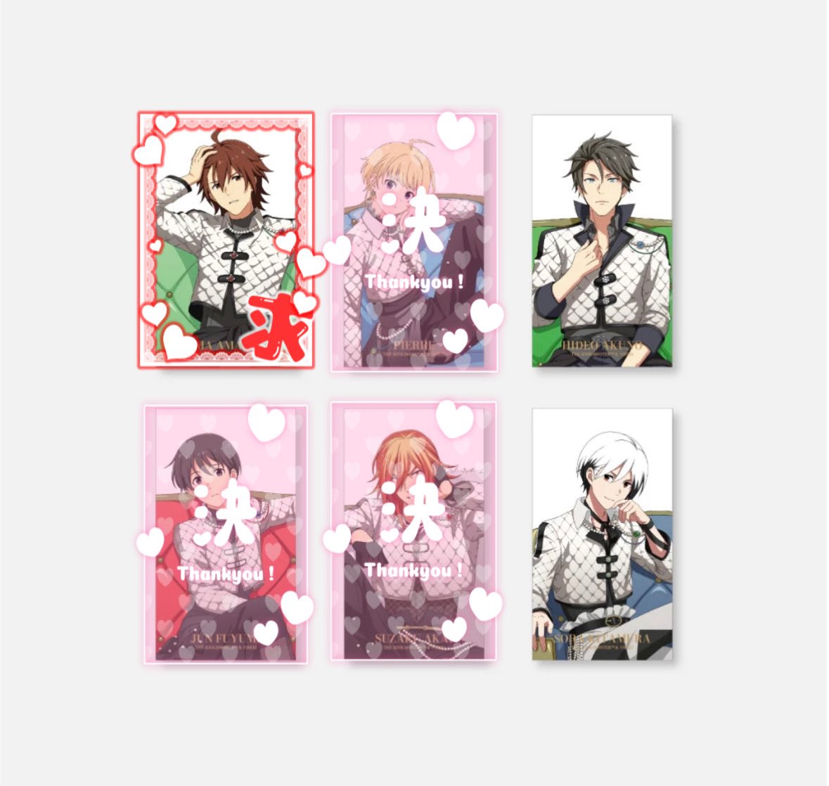 315starPna's tweet photo. 【譲渡】 SideM 大丸 アクリルキーホルダー ポストカード ステッカー

譲
ポスカ：英雄 朱雀 想楽
ステッカー：英雄 想楽
アクキー：ピエール 英雄 旬 想楽

求
定価（+送料）＞冬馬

東京現地or通販にて各1セット購入予定
お気軽にお声掛けください https://t.co/mBrnOB5cLf
