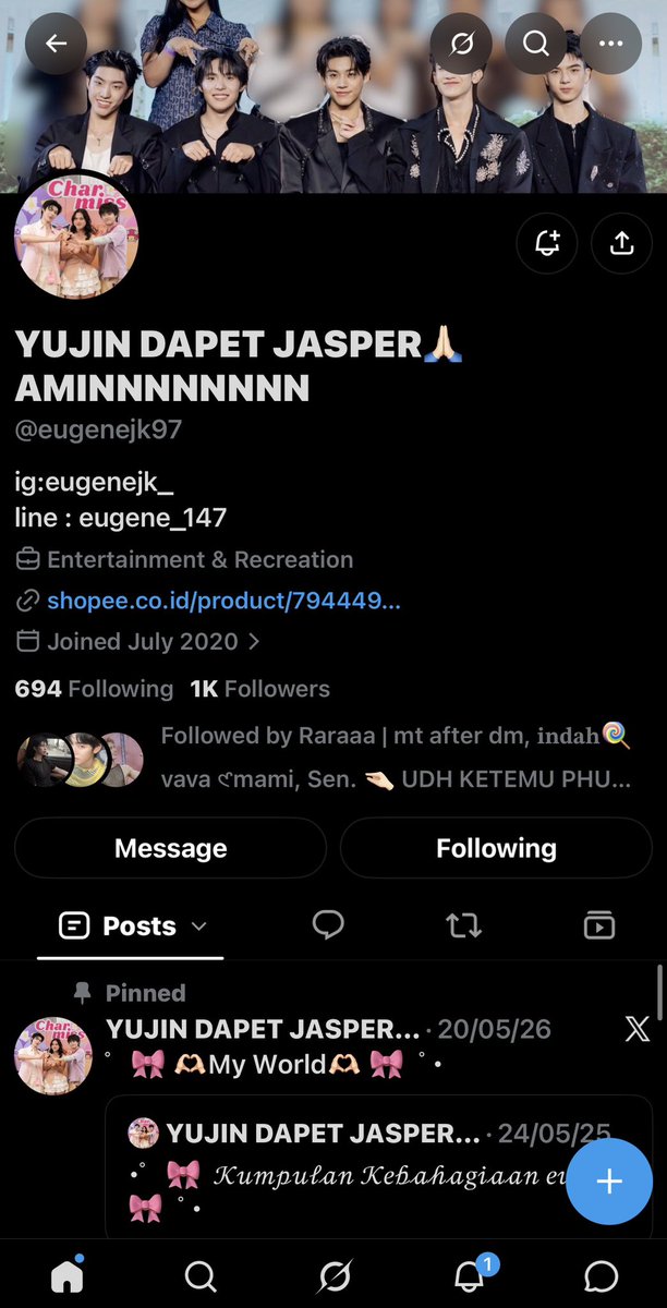 eliascaskeyy1c's tweet photo. @eugenejk97 HAI KAA! izin ikutan, btw congratsss😍💞. im so happy for uu🤭 https://t.co/UUZ22g7TD8