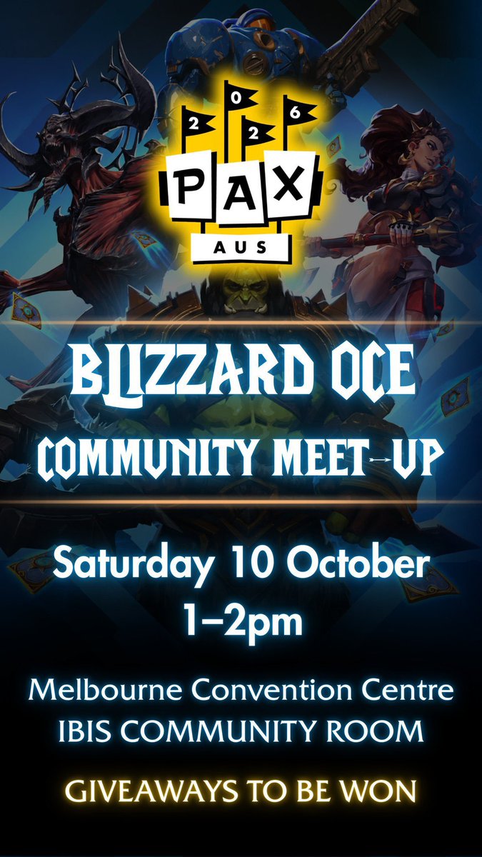 PandaTVoce's tweet photo. Its time @PAXAus @Blizzard_ANZ 
This Saturday we will see you all there! https://t.co/SjdfqD5Tl5