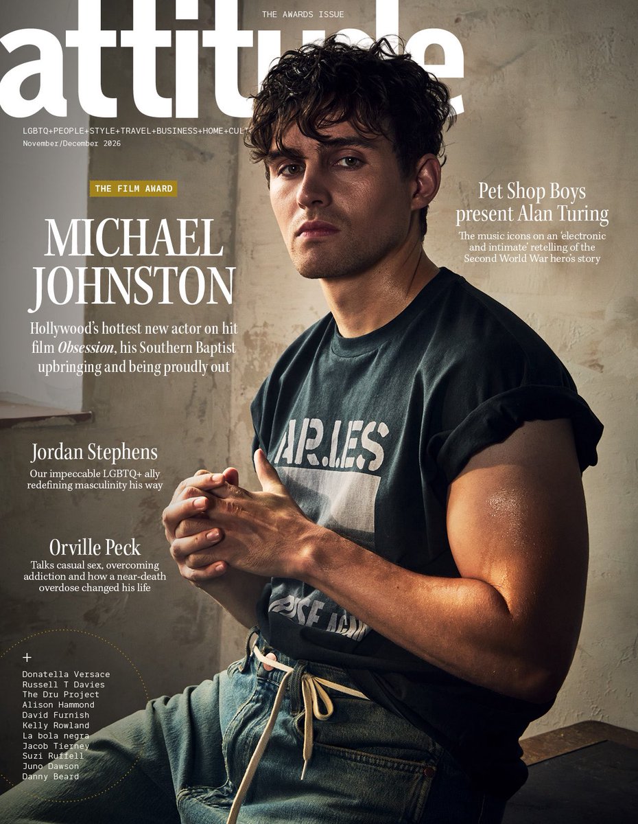 FilmUpdates's tweet photo. Michael Johnston on the cover of Attitude Magazine

📸: Damon Baker https://t.co/RR1hP0LIX9