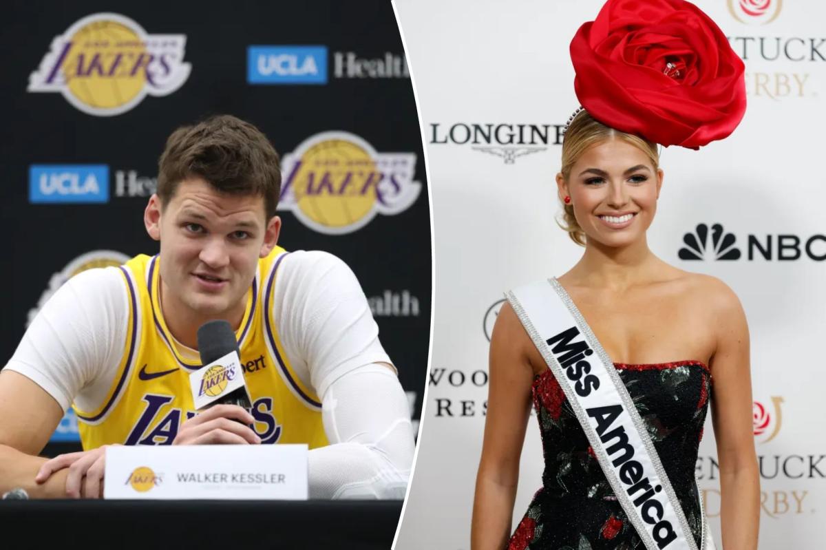 nypost's tweet photo. Walker Kessler's Miss America fiancée drops major news before Lakers season https://t.co/taf82ZaDDB https://t.co/1udl39rhqn