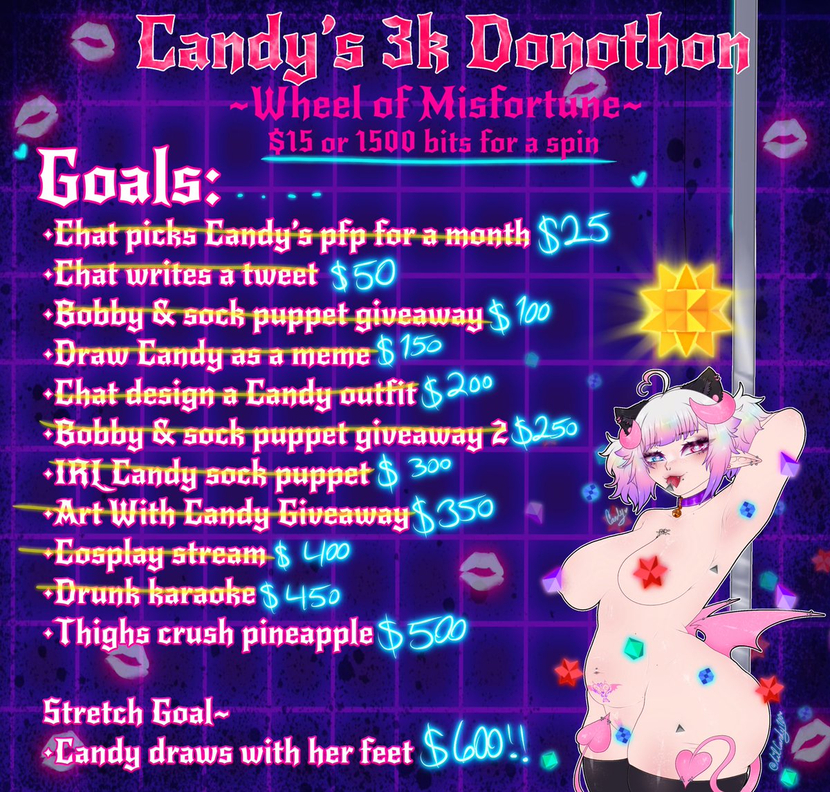 lilcandy100's tweet photo. Live on the purple site for Wet Wednesday!๐
Day 5 of the Donothon! ALMOST THERE!!!
!event
DBD TO START
ART & MORE!!!
ASMR starts 12:30-1am est๐
๐จBy Me๐ธ๐ค
https://t.co/k4Haxr7F4c
#vtuber #envtuber #lewdtubers #smallstremer #vartist #vstreamer #asmr https://t.co/i40ZJsMcur
