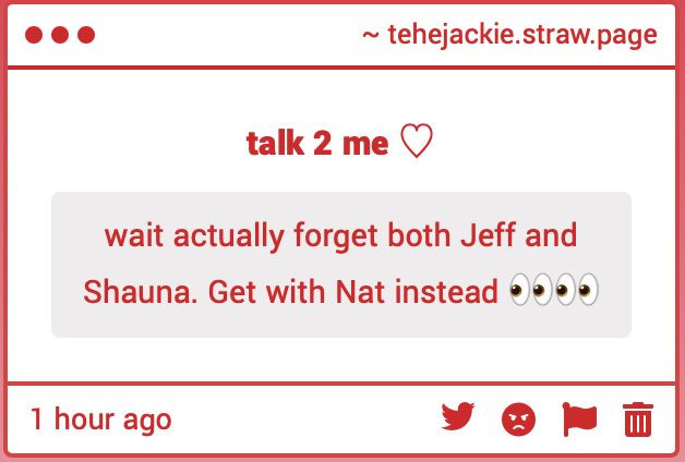 tehejackie's tweet photo. oh wowza... nat and I are just friends tho 😭 https://t.co/qQnkanW6EH