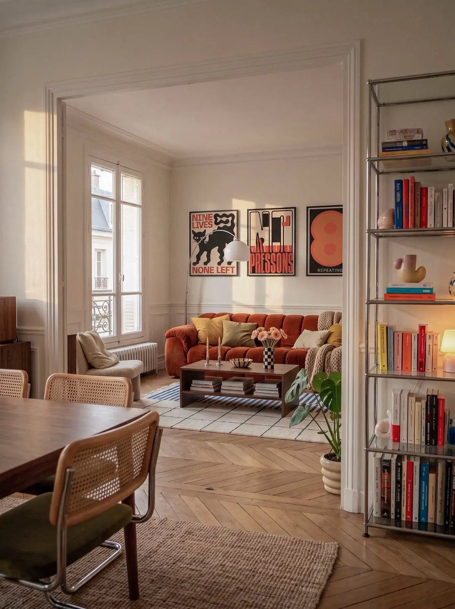 sehviyat's tweet photo. Parisian apartment interior design style. https://t.co/zWpSTTykAe