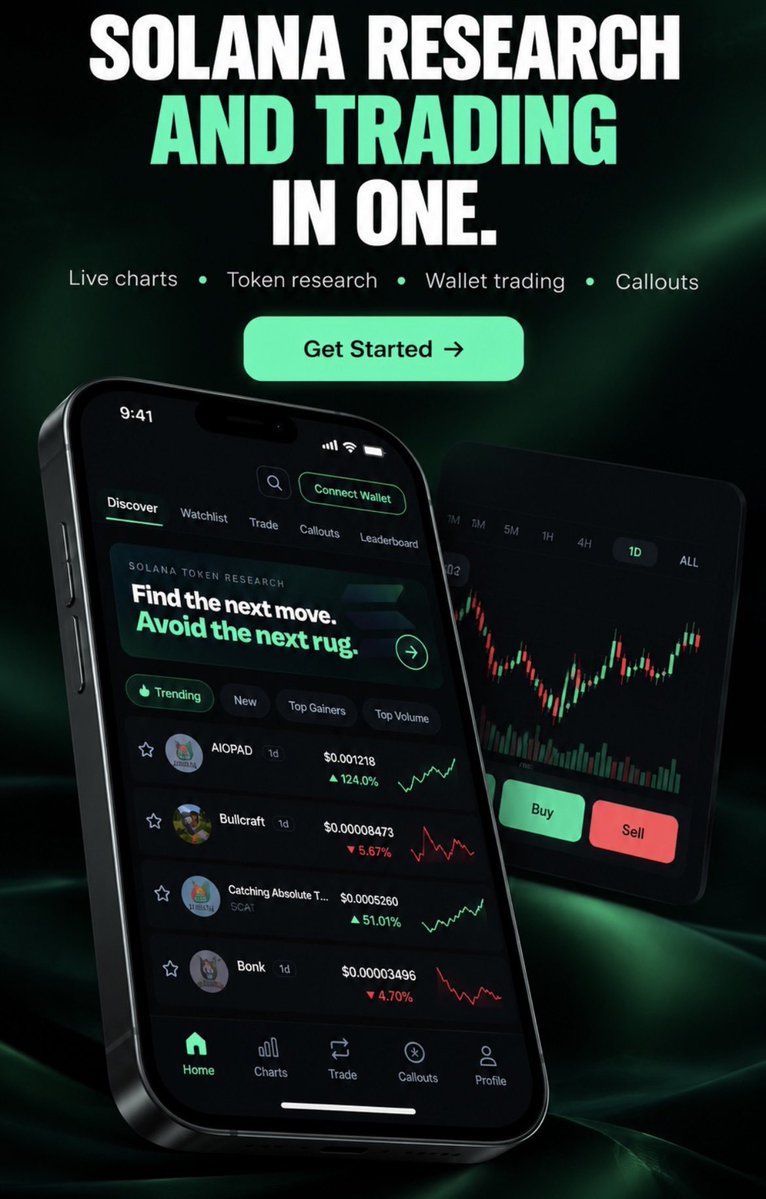 solidotxyz's tweet photo. @Megga Solana research &amp; trading in one place.

Research tokens, track live charts, check liquidity and holder data, follow community callouts, and trade without leaving the platform.

Sniff smarter. Trade faster.
🔎 https://t.co/8k4VpWn5pu https://t.co/qKy3o64p1y