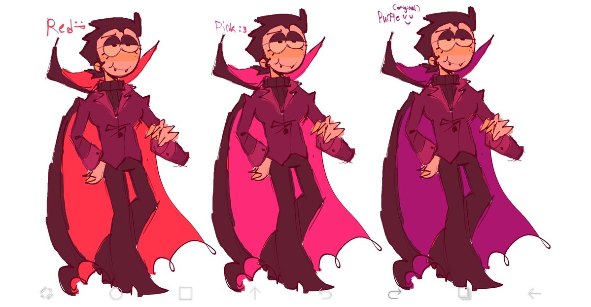 GarbageHomos's tweet photo. I wanna change his cape to make his suit stand out more....
Which do u guys prefer..

#spookymonthoc https://t.co/o7IUo8nSKS
