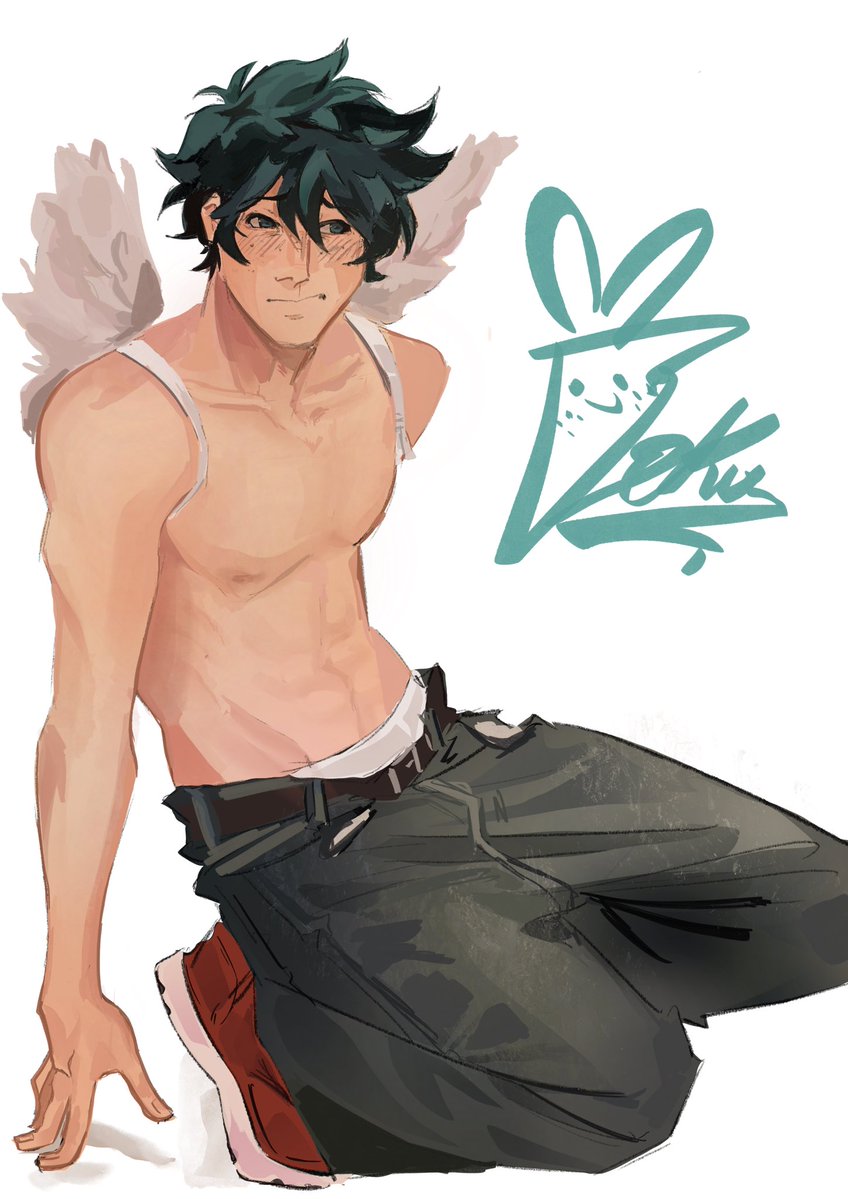 kari_silly's tweet photo. Mi dibujo fav de izuku hasta ahora🥦💖🐰<3 https://t.co/WokHe8mx0V