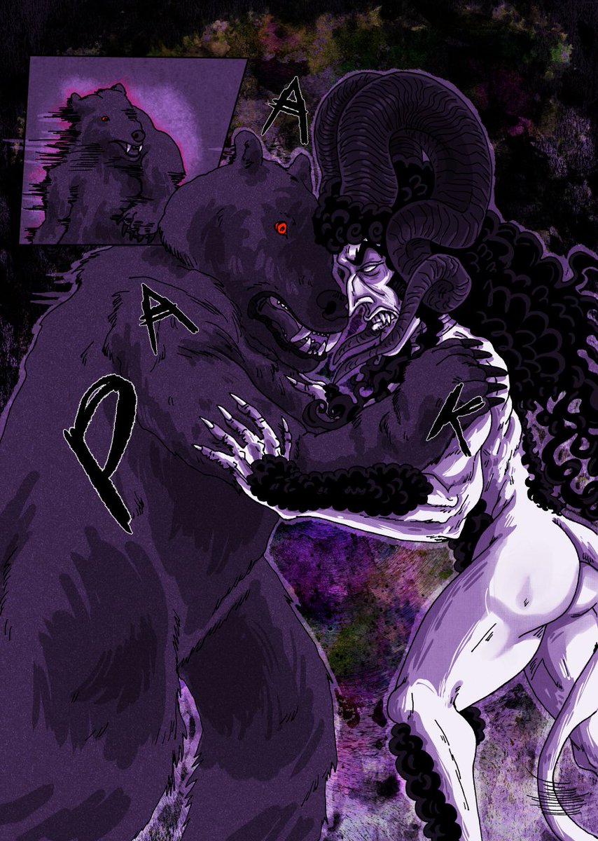 sheepshekets's tweet photo. Pages 40 &amp; 41.
Cheek'd up in the desert, wrastlin' a skinwalker. 🐏🍑
https://t.co/LBS75uL9mm
#oc #webcomic #comic #indiecomic #comicpage #comicbookartist #comicupdate https://t.co/nT7auJs5Wg