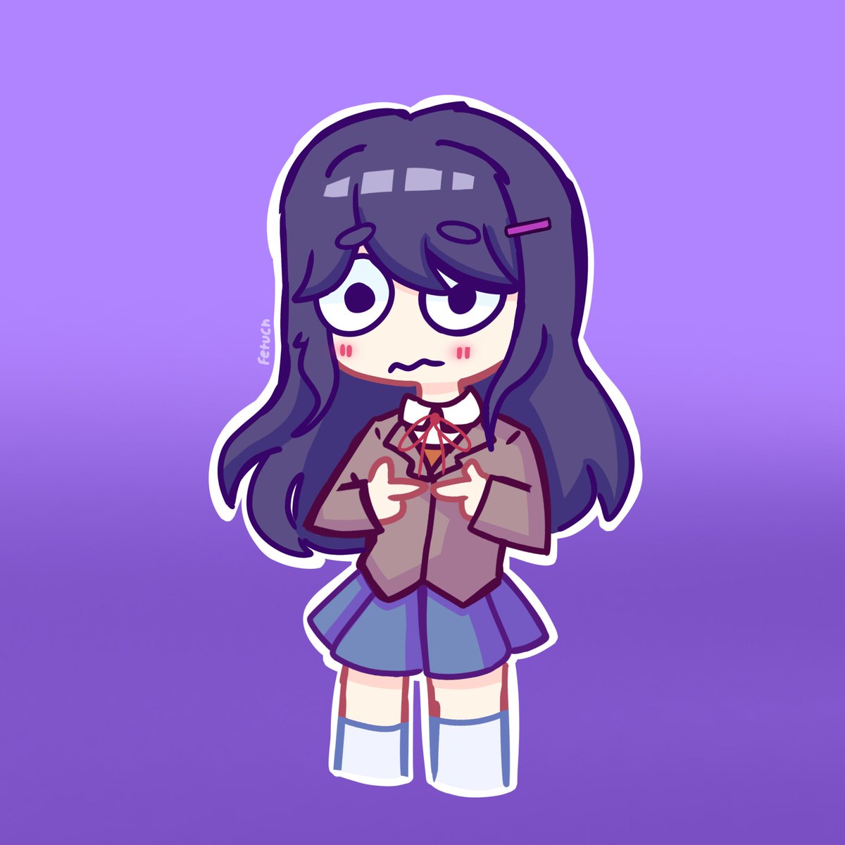 FetuCH_'s tweet photo. Yuri 💜

#yuri #ddlc https://t.co/wz79ppn6IE