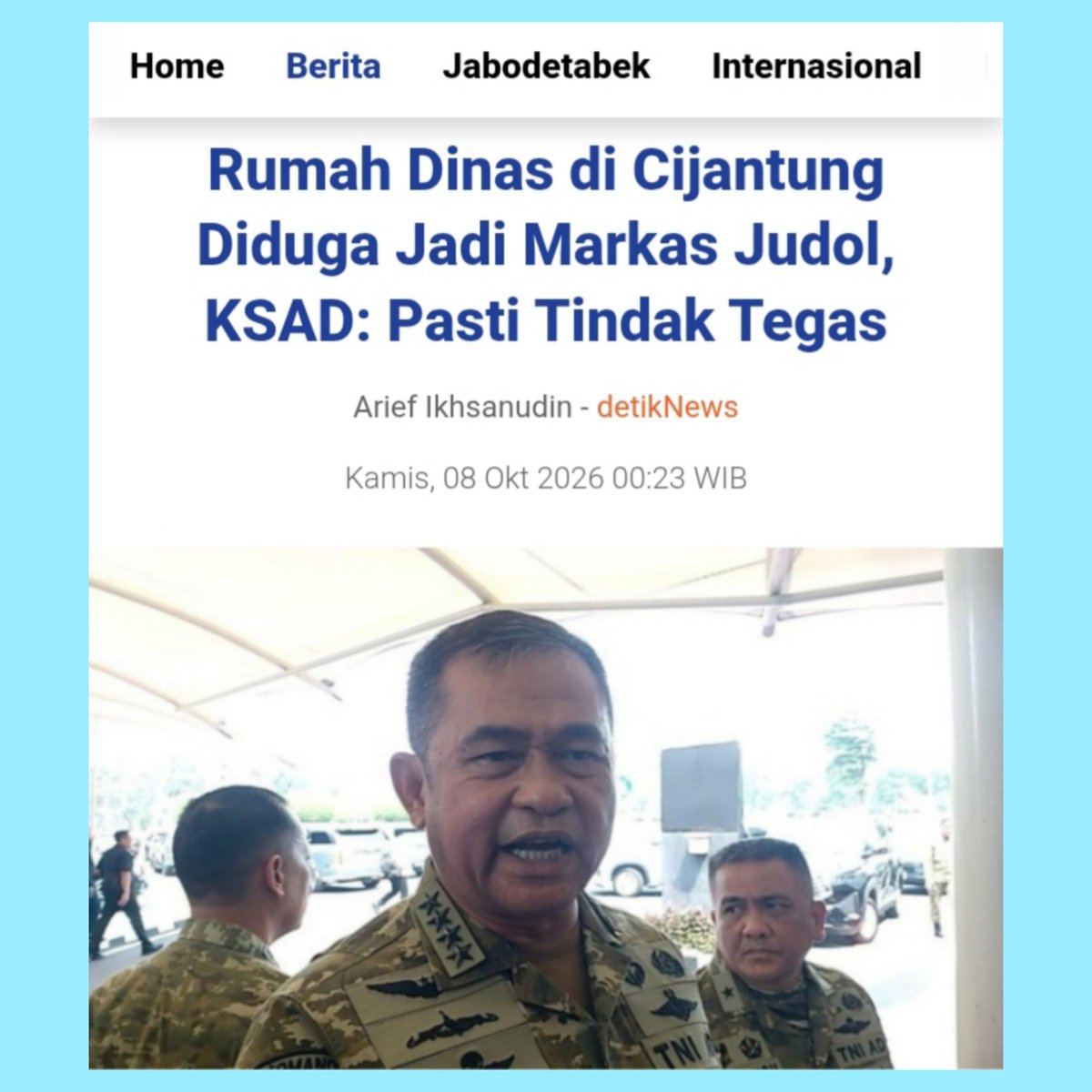 KangManto123's tweet photo. Menyala TNI ku..🇮🇩🇮🇩 https://t.co/J1lyYl7Noa
