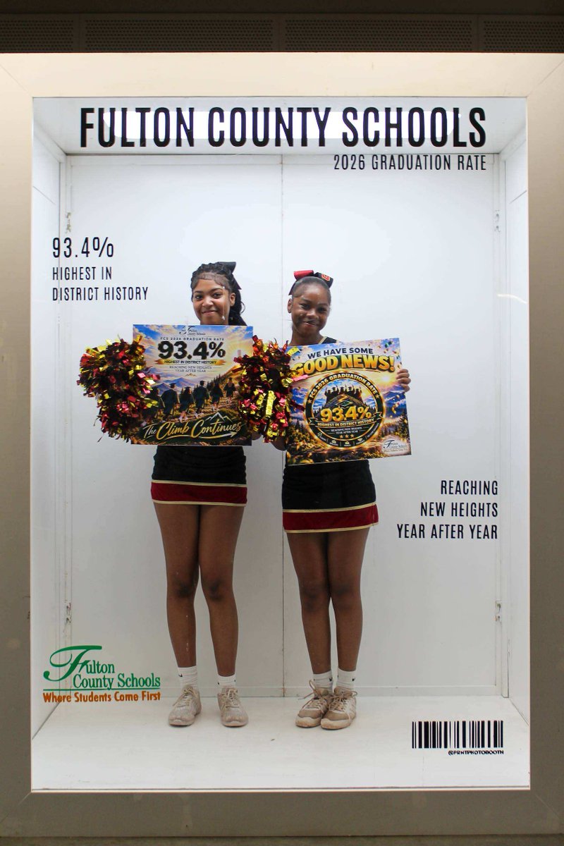 FultonCoSchools's tweet photo. ๐ฃ Creekside HS Cheerleaders brought their Tribe pride! Thank you for sharing your energy, smiles and spirit throughout the FCS 2026 Graduation Rate Celebration! #FCSgrads #FultonCountySchools #cheer #FCSbettertogether https://t.co/ltmAYtsxAd