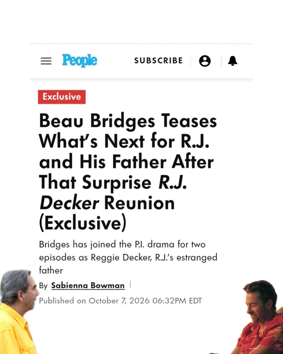 Scotty__fan's tweet photo. Beau Bridges Teases What’s Next for R.J. and His Father After That Surprise RJ Decker Reunion 
Read More https://t.co/reMq1EUb8O

#RJDecker #ScottSpeedman #BeauBridges https://t.co/Iw4sqMznOg