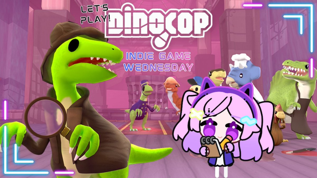 VEE_exe_twitch's tweet photo. WAAH MY CREATOR OVERSLEPT!!

V.E.E.exe is online RIGHT NOW!!
We're a little late today but it's time for Indie Game Wednesday! Today we're playing Dinocop for the very first time! Come say hi!

https://t.co/AZpsxB2YVp

#twitch #stream #vtuber #vcomfy #indiegamewednesday #dinocop https://t.co/7b8jDZTK8c