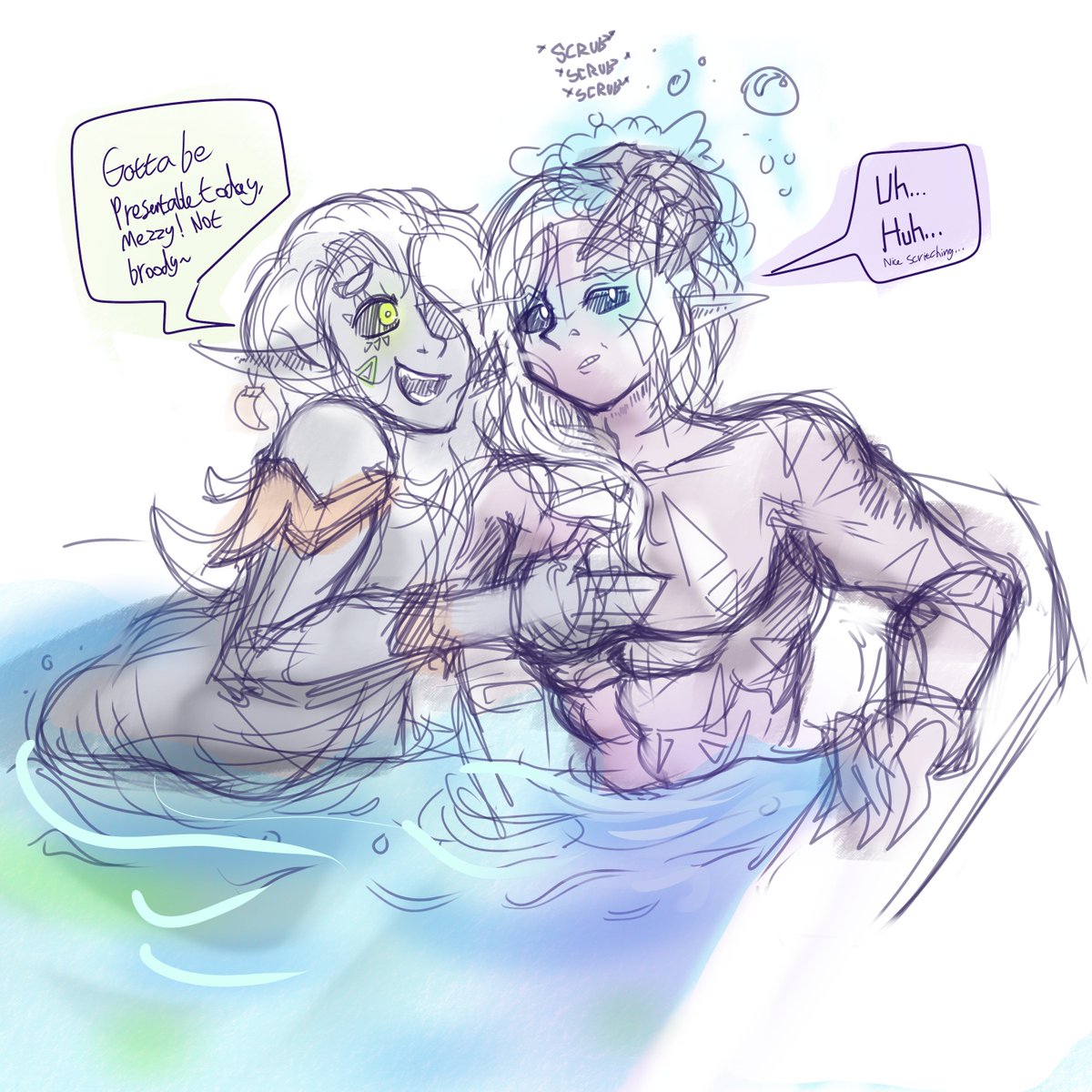 Caper2975's tweet photo. More the grumpy drow in various situations.
#Drow #DnDArt #DigitalArt #CharacterArt https://t.co/B5KBXdnANQ