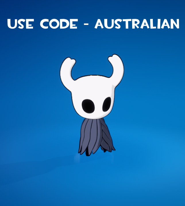 AussieToaster's tweet photo. Hollow Knight has made it into the item shop, use code AUSTRALIAN if you're thinking about picking him up https://t.co/SMudHbghPt