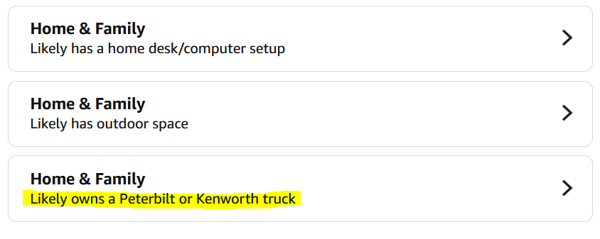 sheepshekets's tweet photo. It thinks I'm a trucker LMAO https://t.co/9kgLvvMZBz