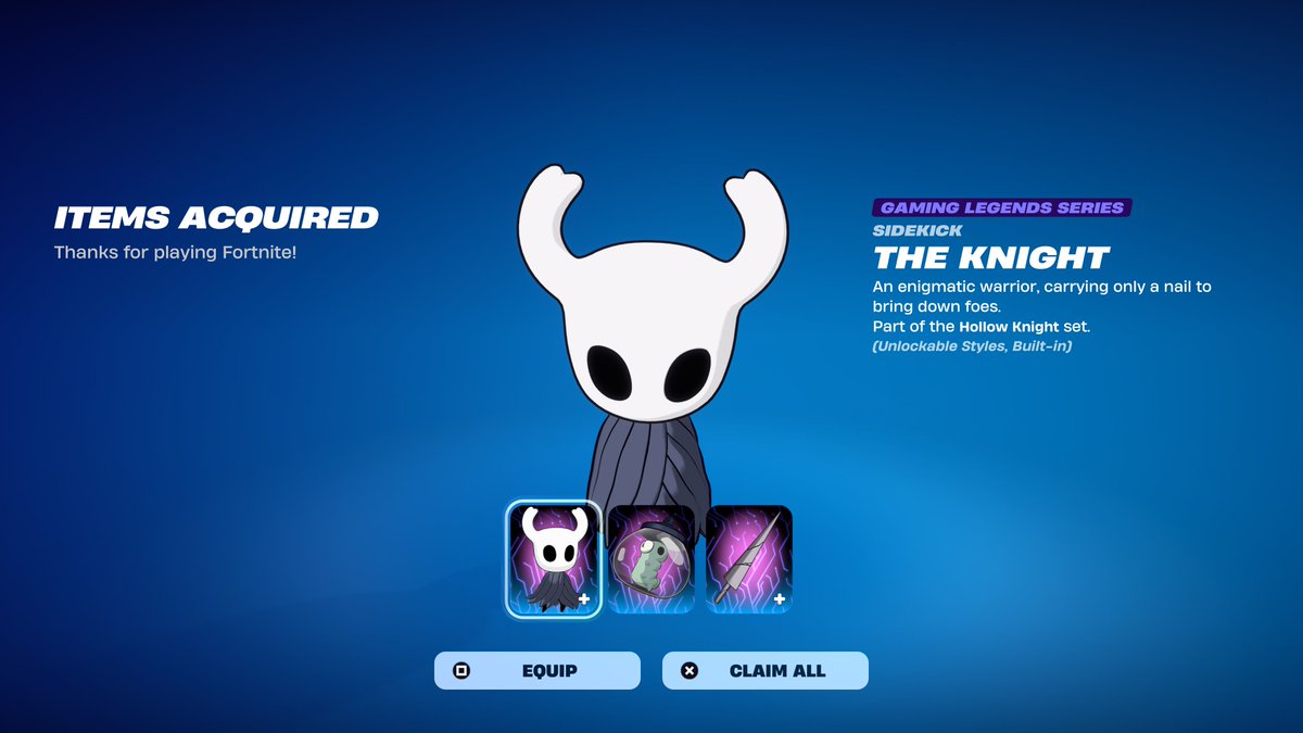 FortniteFNLK's tweet photo. Fortnite Hollow Knight The Knight Sidekick Giveaway 🎁

To Enter: 
❤️♻️ LIKE &amp; RETWEET
📲 FOLLOW @FortniteFNLK @braniyt 
🛑 SUBSCRIBE https://t.co/D1nREDDIhN
🎙️JOIN DISCORD https://t.co/5Hh97mq8I0
✅ COMMENT “DONE” https://t.co/fN2Wi89XrM