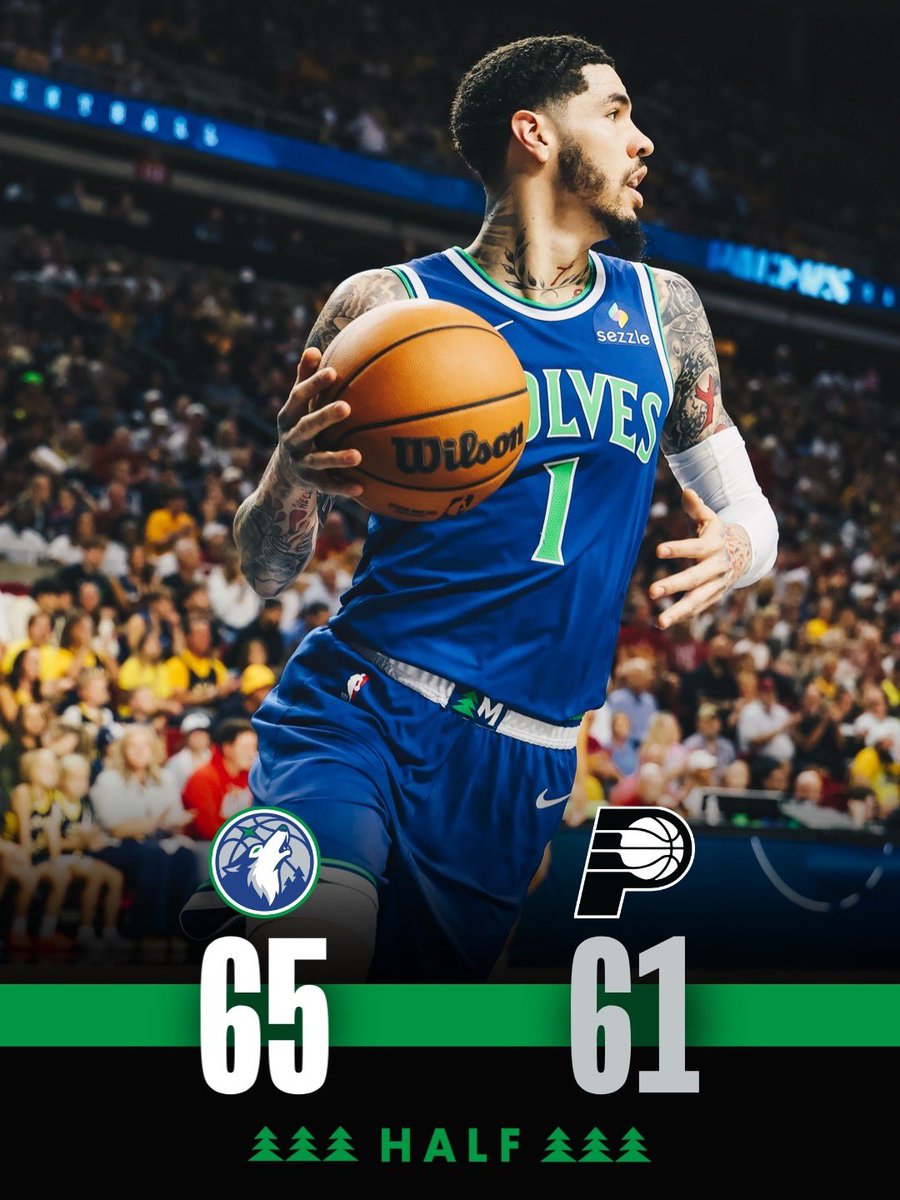 Timberwolves's tweet photo. up at the break https://t.co/aS27QyDmXB