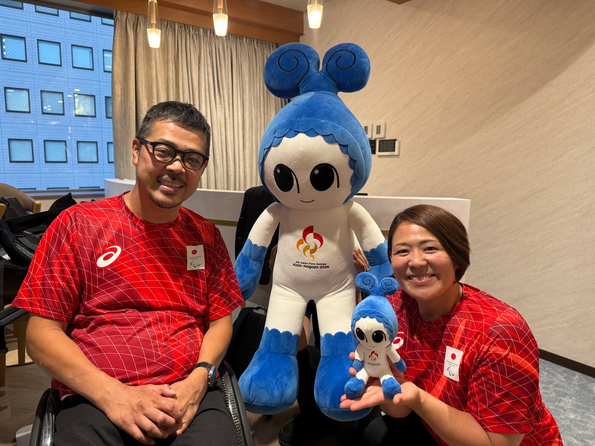 ＼＼　　 \ 　/ 　　／／

　愛知・名古屋2026
  アジアパラ競技大会
  開幕まであと🔟日！

／／　 　/　 \　 　＼＼

先日の記者懇談会では
日本代表選手団の
#三阪洋行 団長 #谷本歩実 副団長が
#ウズミン と一緒に
スマイル😄くださいました✨

自国開催の大会での
日本代表の