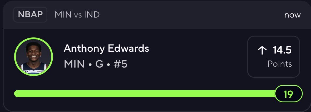 aimcdlgolf's tweet photo. 🏀 Anthony Edwards O 14.5 Pts ✅ 

3-0, never a doubt. I can’t believe some of you are DMing me so angry. What is wrong with you people? 

It’s basketball, it’s Ant. Let it play out 😂 I literally run this sport. https://t.co/v1TGxVzmG8
