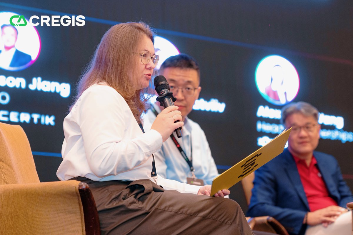 0xCregis's tweet photo. As digital asset adoption grows, how should security evolve?

Our second panel at the Institutional Onchain Finance Summit 2026 explored “The New Security Playbook: How Attacks & Defenses Are Evolving Across Digital Assets.”

The conversation covered risks across infrastructure, signing systems and operational processes, alongside approaches to prevention, monitoring and response.

Thank you to moderator Alevtina Labyuk, Chief Strategic Partnerships Officer at @beincrypto , for leading the discussion, and to our panelists:

• Michael Chan, Non-Executive Director, @1Xexchange 
• Jason Jiang, Chief Business Officer, @CertiK 
• Dmytro Matviiv, CEO, @HackenProof 
• Alexandra Wang, Head of Strategic Partnerships, @zan_team 

Sharing a few highlights from the panel at Conrad Singapore Marina Bay on 6 October. 📸

#Cregis #TOKEN2049 #DigitalAssetSecurity #Cybersecurity #OnchainFinance