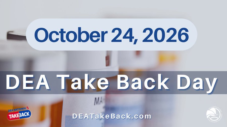 USAO_NV's tweet photo. Safely dispose of unneeded 💊Rx meds at @DEAHQ's #TakeBackDay on Saturday, October 24, 10am-2pm, local time. Together, we create a safe &amp; healthy environment. 

Learn more: https://t.co/0DSd7rkVO0 https://t.co/vcVVBHb9zP