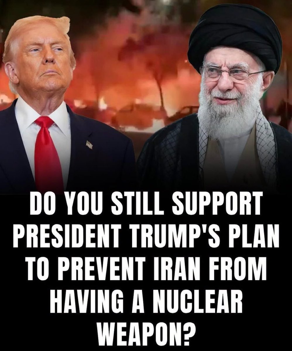 IvankaTrum0uf's tweet photo. Do you still support President Trump's plan to prevent Iran from having a nuclear weapon? https://t.co/GzJUBj1KYn