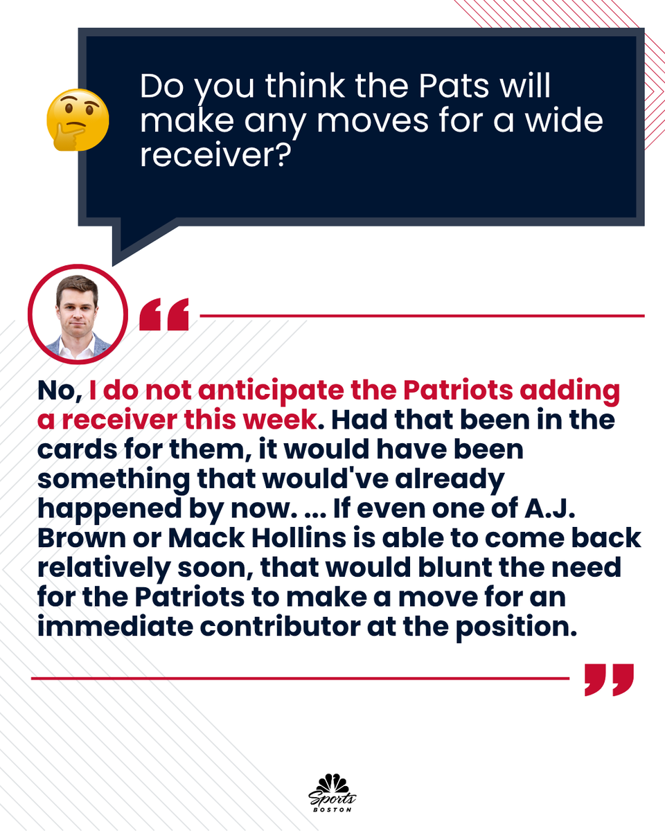NBCSBoston's tweet photo. .@PhilAPerry answers your questions in a new Patriots mailbag 🔗 https://t.co/jr3kMVu7uI https://t.co/w06UWvOHZT