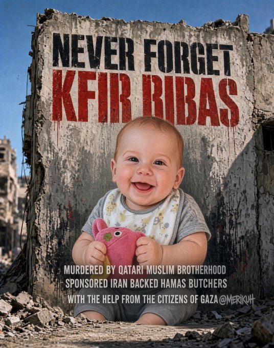 MichaelGreen77's tweet photo. As the day comes to an end, young Kfir Bibas would like say, “Good Night.” But he can’t… Stop posting your Palestinian flag emojis in support of the savages who hacked him to death. #GodHelpUs https://t.co/FEneIPOMJR